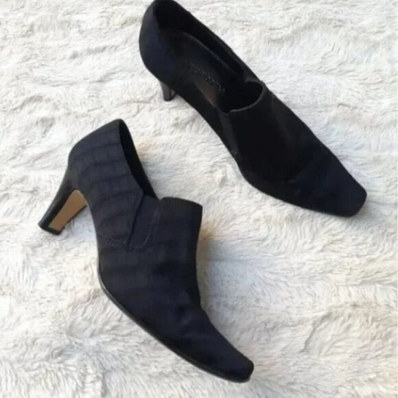 Vintage liz claiborne black slip on heels / 6 - Picture 5 of 7